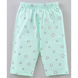 Babyhug Half Sleeves Capri Length Cotton Night Suit Star Print - Blue