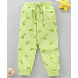 Babyhug Full Length Lounge Pants Dinosaurs Print - Green