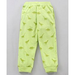 Babyhug Full Length Lounge Pants Dinosaurs Print - Green