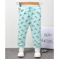 Babyhug Full Length Loungepants Cars Print - Blue
