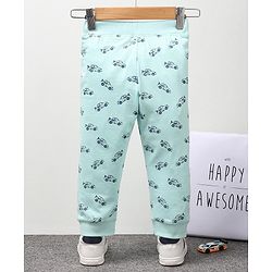 Babyhug Full Length Loungepants Cars Print - Blue