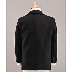 Babyhug Full Sleeves 3 Piece Party Suit With Bow - Black
