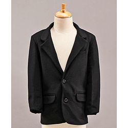 Babyhug Full Sleeves 3 Piece Party Suit With Bow - Black