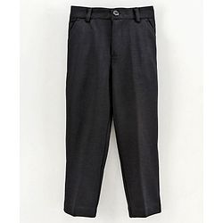 Babyhug Full Sleeves 3 Piece Party Suit With Bow - Black
