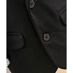Babyhug Full Sleeves 3 Piece Party Suit With Bow - Black