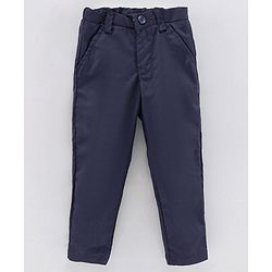 Babyhug Full Sleeves Party Suit With Bow - Blue