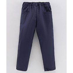 Babyhug Full Sleeves Party Suit With Bow - Blue