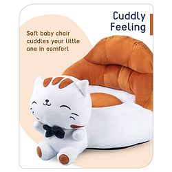 Babyhug Cat Shaped Soft Seat - Brown & White