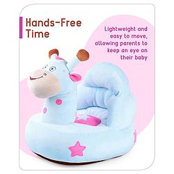 Babyhug Giraffe Shaped Soft Seat - Blue