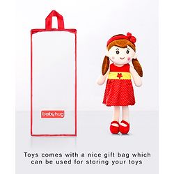 Babyhug Premium Elle Candy Doll | Cuddle and Huggable Soft Toy with Removable and  Washable Dress | Plush Toy Safe and Fun Gift for Kids | BIS Certified | Spark Imaginative Play | Red-Height 65 cm