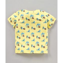 Babyhug Half Slevees T-Shirt With All Over Print Pack of 3 - Multicolour
