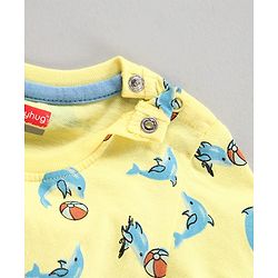 Babyhug Half Slevees T-Shirt With All Over Print Pack of 3 - Multicolour
