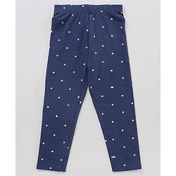 Babyhug Full Length Knitted Leggings Butterfly Print Pack Of 3 - Multicolor