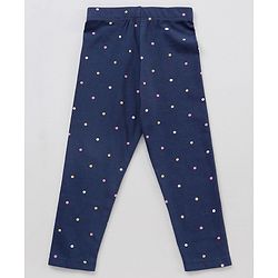 Babyhug Full Length Knitted Leggings Butterfly Print Pack Of 3 - Multicolor