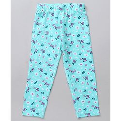 Babyhug Full Length Knitted Leggings Butterfly Print Pack Of 3 - Multicolor