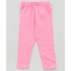 Babyhug Knit Full Length Leggings Floral Print Pack of 3 - Pink Blue Yellow