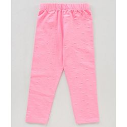 Babyhug Knit Full Length Leggings Floral Print Pack of 3 - Pink Blue Yellow