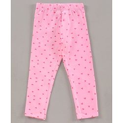 Babyhug Full Length Leggings Pack of 3 Floral Print - Pink Green