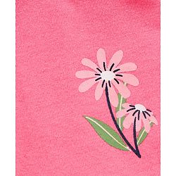 Babyhug Full Length Leggings Pack of 3 Floral Print - Pink Green