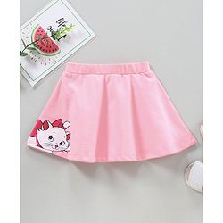 Babyhug Knee Length Skirt Marie Print - Pink