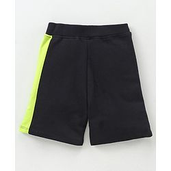 Babyhug Knit Shorts Text Print - Black