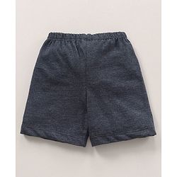 Babyhug Cotton Shorts Solid & Dinosaur Print Pack of 2 - Navy White