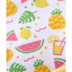 Babyhug 100% Cotton Cap Fruits Print Yellow - Diameter 14.5 cm