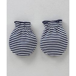 Babyhug Mittens Set Striped, Floral & Polka Dot Printed Pack of 3 - White Red Black