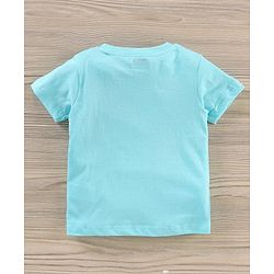 Babyhug Half Sleeves T-shirt With Shorts Animal Print - Yellow and Blue