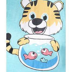 Babyhug Half Sleeves T-shirt With Shorts Animal Print - Yellow and Blue