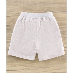 Babyhug Half Sleeves Knit T-Shirt & Shorts Set Sports Ball Print - Green Grey