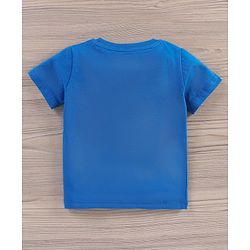 Babyhug Half Sleeves T-Shirt and Knee Length Bottomwear Text Print - Blue Orange