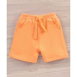 Babyhug Half Sleeves T-Shirt and Knee Length Bottomwear Text Print - Blue Orange