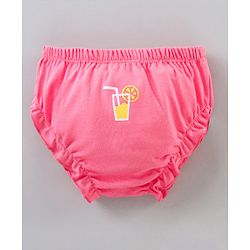 Babyhug Cotton Panties Printed Pack of 3 - Pink Yellow