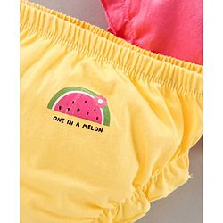 Babyhug Cotton Panties Printed Pack of 3 - Pink Yellow