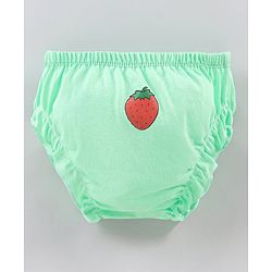 Babyhug Cotton Bloomers Polka Dot & Strawberry Printed Pack of 3 - Red Pink Green