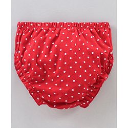 Babyhug Cotton Bloomers Polka Dot & Strawberry Printed Pack of 3 - Red Pink Green