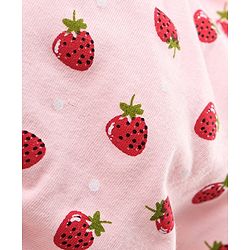 Babyhug Cotton Bloomers Polka Dot & Strawberry Printed Pack of 3 - Red Pink Green