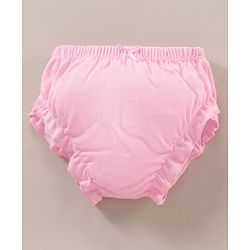 Babyhug Cotton Solid Bloomer Pack Of 3 - Pink Blue & Yellow