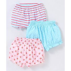 Babyhug Printed Bloomers Pack of 3 - Multicolor