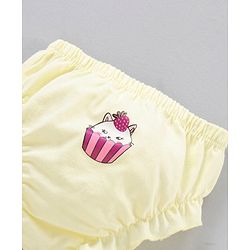 Babyhug Cotton Bloomers Strawberry Printed Pack of 3 - Pink & Yellow