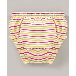 Babyhug Cotton Panties Butterfly Printed & Striped Pack Of 3 - Multicolour