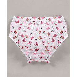Babyhug Cotton Panties Butterfly Printed & Striped Pack Of 3 - Multicolour