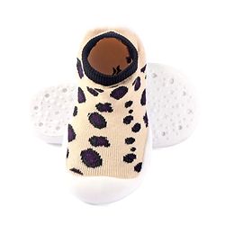 Cute Walk by Babyhug Ankle Length Non Terry Sock Shoes - Pink Black