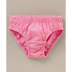 Babyhug 100% Cotton Dot Printed Pantied Pack Of 3 - Pink Yellow & Blue
