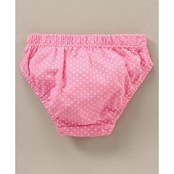 Babyhug 100% Cotton Dot Printed Pantied Pack Of 3 - Pink Yellow & Blue