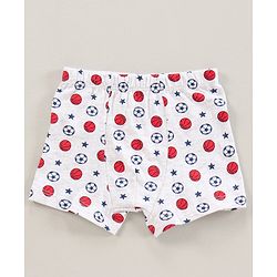 Babyhug 100% Cotton Briefs Balls And Stripe Print Pack Of 3 - Orange White