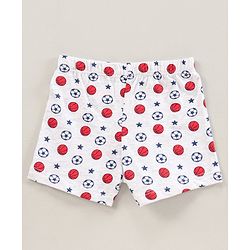 Babyhug 100% Cotton Briefs Balls And Stripe Print Pack Of 3 - Orange White