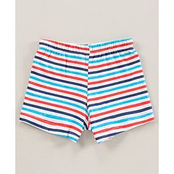 Babyhug 100% Cotton Briefs Balls And Stripe Print Pack Of 3 - Orange White