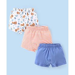Babyhug 100% Cotton Striped Briefs Pack of 3 - Multicolor